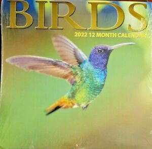 2022 Birds 12 Month 12x12 Wall Calendar Monthly Planner Agenda