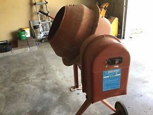 Central Machinery (Harbor Freight) 3 1/2 cubic foot cement mixer, works well.