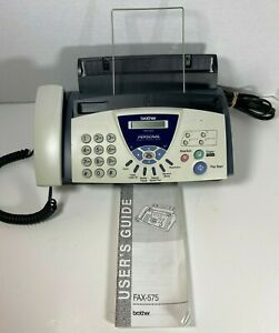 Brother FAX-575 Personal Fax with Phone and Copier Pre Owned W/ Manual Good Cond