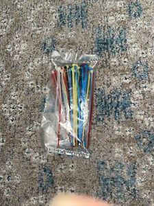 Color Zip Cable Ties 6” 40lbs 50PC Made in USA Nylon Wire Tie Wraps