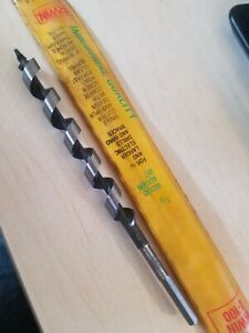 IRWIN I-100 1/2&#034; X 7 1/2&#034; WOOD AUGER BIT/USA/ WITH ORIGINAL POUCH FOR SORAGE