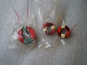 Mixed Lot of 3 Inductors: 1 - 0.9 mHy Air Core and 2 - 0.4 mHy Air Core