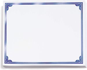 Blue on White Classic Certificates, 8.5 x 11, 50 Count