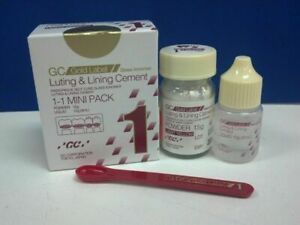 GC Fuji 1 Luting &amp; Lining Glass Ionomer dental Cement Mini pack Exp 2023