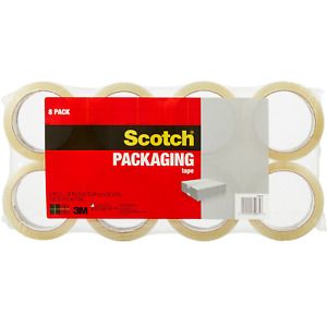 Scotch Packaging Tape, General Purpose, 1.88&#034;W x 54.6 yds, 8 ct
