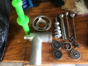 Grinder  #12 Hub Size Meat Grinder Attachment For Mixer Auger w/plates and tubes