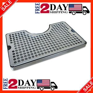 Non-Slip Rubber Padded Stainless Steel Drip Tray with Tower Cutout