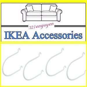 FOUR (4X) IKEA SKADIS Holder Loop / White 503.216.16