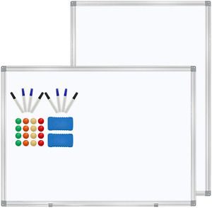 Dry Erase Board Aluminum Presentation Magnetic Whiteboard with Tray Wall-Mounted