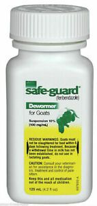 Merck SafeGuard Goat Dewormer, 125mL fenbendazole NEW! Fresh! Exp:07/23