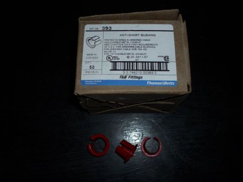 (1) box of 50 thomas betts #393 anti-short bushing. armored cable or conduit for sale
