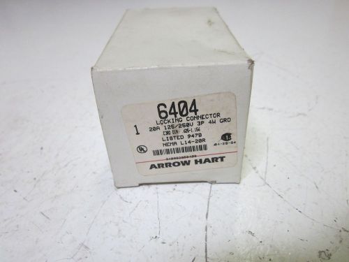 ARROW HART 6404 LOCKING CONNECTOR 20A 125/250V *NEW IN A BOX*
