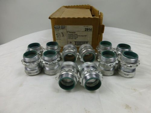 HUBBELL RACO 1&#034; Compression Connector 2914 Insulated EMT Concrete Tight 12 pc.