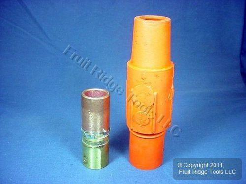Leviton orange female cam plug 17 series 500-750 mcm crimped 690a 600v 17v26-o for sale