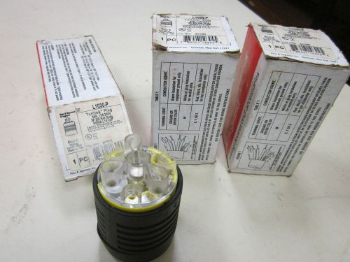L1030-p  pass &amp; seymour turnlok plug, lot of 3 for sale