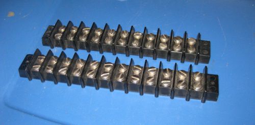 (lot of  2) jones 11 and 12 position 602 terminal barrier strip for sale