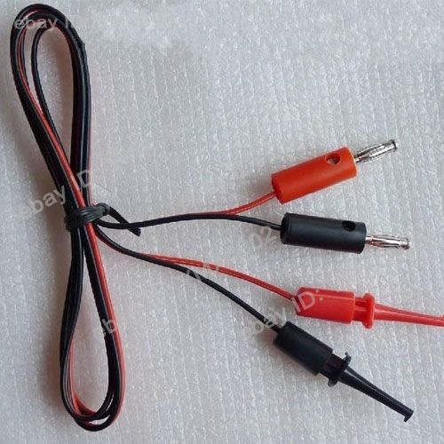 Red+Black Silicone Lead with probe Sprung Hooks and 4.0 Banana Plugs