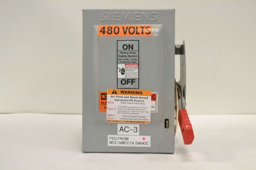 Siemens hnf361 vbii non-fusible 30a 600/250v-ac/dc 3p disconnect switch b295421 for sale