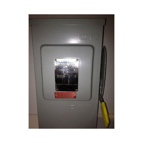 New crouse hinds gh322nw 60 amp 240v nema 3r general duty enclosed switch for sale