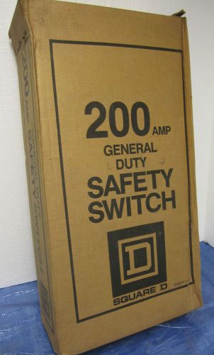 Square D 240V 200A NEMA 3R Single Phase Safety Switch Disconnect - D224NRB