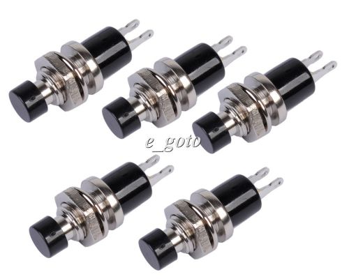 5pcs lockless momentary on/off push button black mini switch for sale
