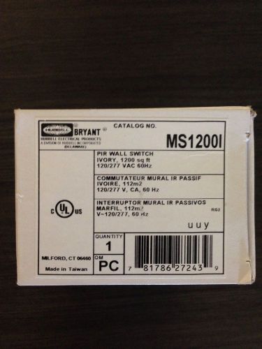 Hubbell MS1200I Passive Infrared Occupancy Sensor Wall Switch Ivory