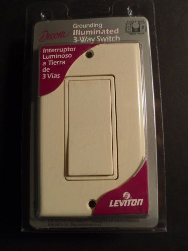 Leviton Decora 15A-120V 3-Way Illuminated Switch #5674 Almond 1 Pc. NEW