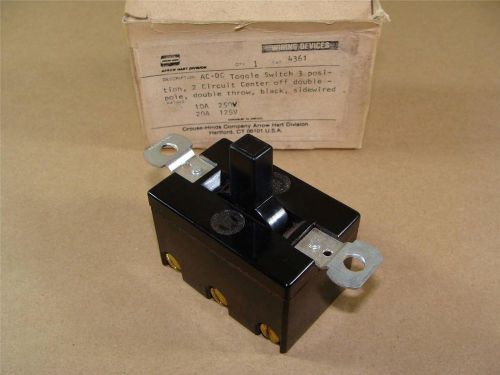 New arrow hart crouse hinds ah4361 3-pos toggle switch 10a / 250v &amp; 20a / 125v for sale