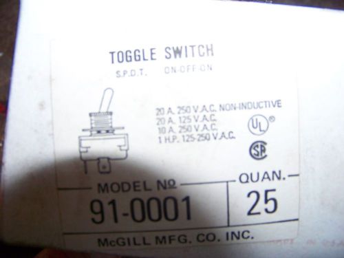 LOT 25 NEW MCGILL 91-0001 3-POSITION TOGGLE SWITCH FAST/FREE SHIP