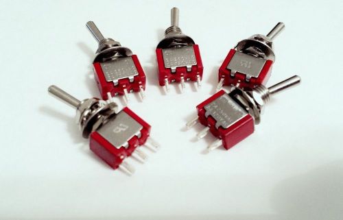 5pcs New 3-Pin SPDT ON-ON Mini Toggle Switch 6A 125VAC Fast Shipping