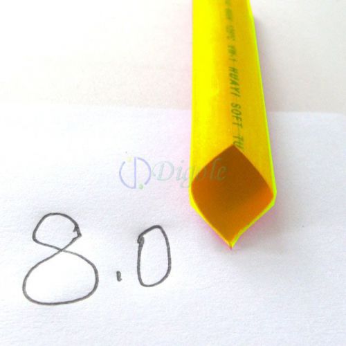 Heat shrink tubing tube diameter 8mm 5/16&#034; x 2m/6ft @yellow for sale