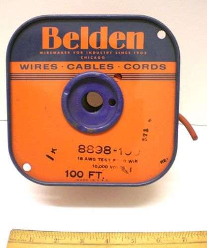 1 Partial Roll BELDEN  18 AWG Test Prod Wire 10,000 Volts Made in USA