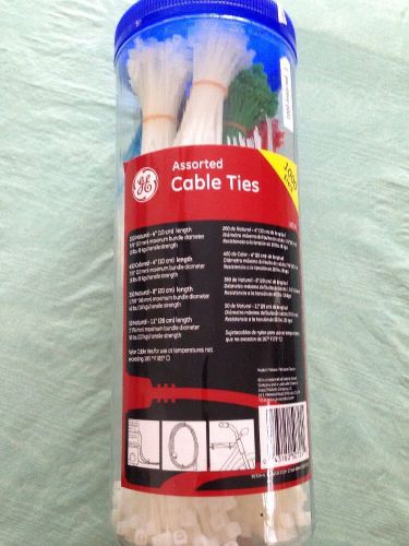 GE 50724 Plastic Cable Ties, Assorted Sizes 1,000 pk