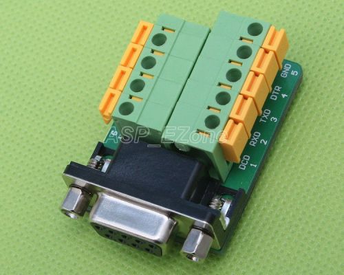 Hot db9-m6 db9 nut type connector 9pin female adapter rs232 to terminal for sale