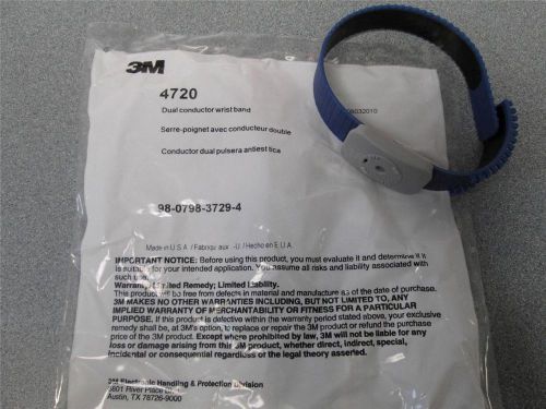 3M 4720 Dual Conductor Wristband Adjustable Thermoplastic Blue QTY 20