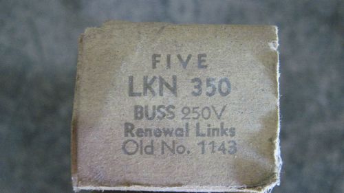 NIB BUSS SUPER-LAG RENEWAL LINKS #LKN350 250 VOLT