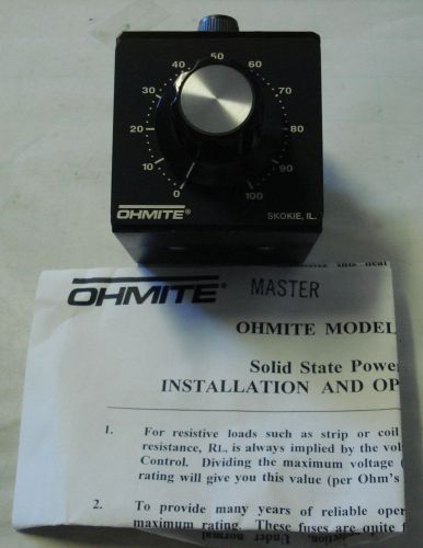 OHMITE SCE12-15 SOLID STATE POWER CONTROL 120VAC 15A,STD 50/60HZ,1PH 181180