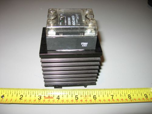 Crydom cwd4850 solid state relay with  heat sink and  track mounting for sale