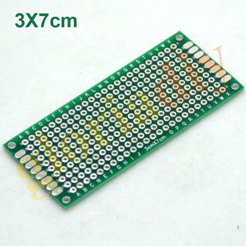 50pcs green 3x7cm double side copper prototype pcb universal board free shipping for sale