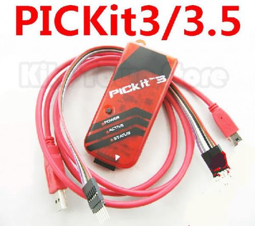PICkit3 Microchip Development Programmer w/ USB cable 6pin wires Pic Kit 3