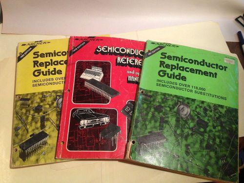 3 Vintage Semiconductor Reference And Replacement Book Lot, 1978-81