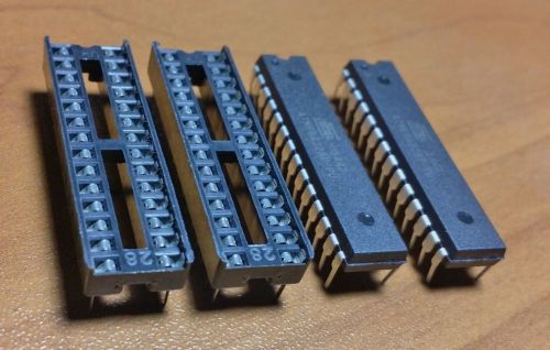 2pcs new atmega328p-pu ic chip w/ arduino uno bootloader and 28 pin dip socket for sale