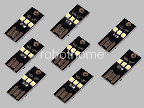 8PCS Ultra-small Ultra-thin mini USB Lamp Keyboard Lamp Move Power for Arduino