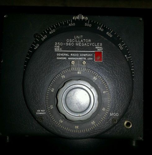 General Radio Company Type 1209-C Unit OSCILLATOR 250-960 MEGACYCLES