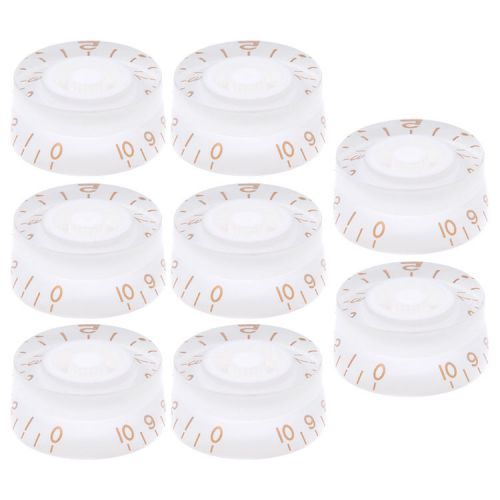 8pcs Speed Control Knobs White for Gibson Les Paul Guitar Control Knob