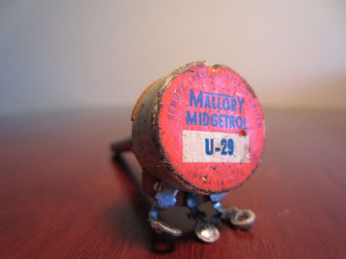 Mallory Midgetrol U-29 U 29 Potentiometer With Label