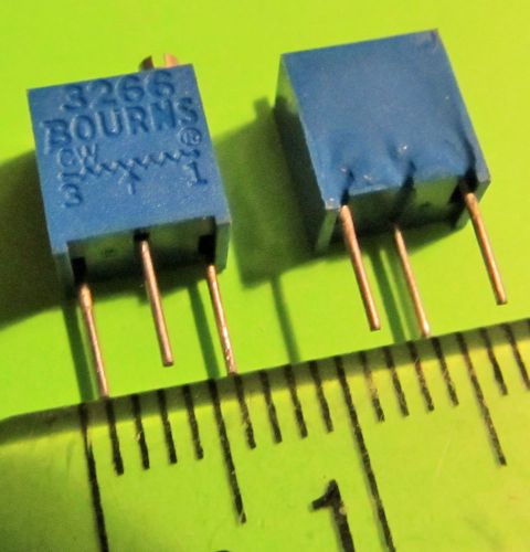 Cermet Trimmer Resistors,Bourns,3266w-1-101 (3266)Through Hole 1/4,&#034;100 ohms 10%