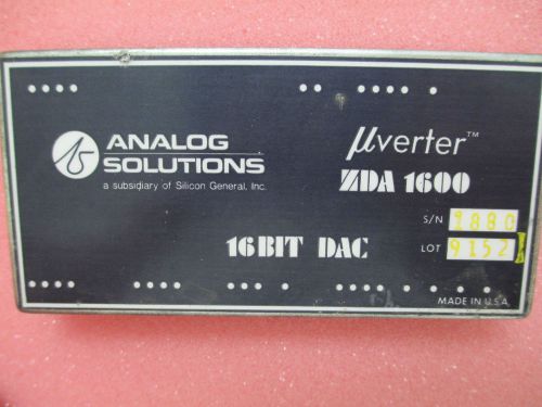 Analog Solutions Silicon General ZDA 1600 DAC 16Bit free ship lower 48 States
