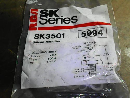 RCA  SK3501 SILICON RECTIFIER 600V 40A VOL FOWARD 1.47VOLTS  EQUIVALENT ECG5994
