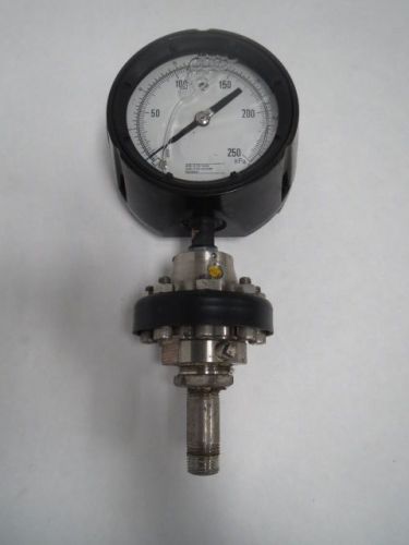 Ashcroft glycerine pressure 250kpa 4in dial 1/2in gauge diaphragm seal b201329 for sale